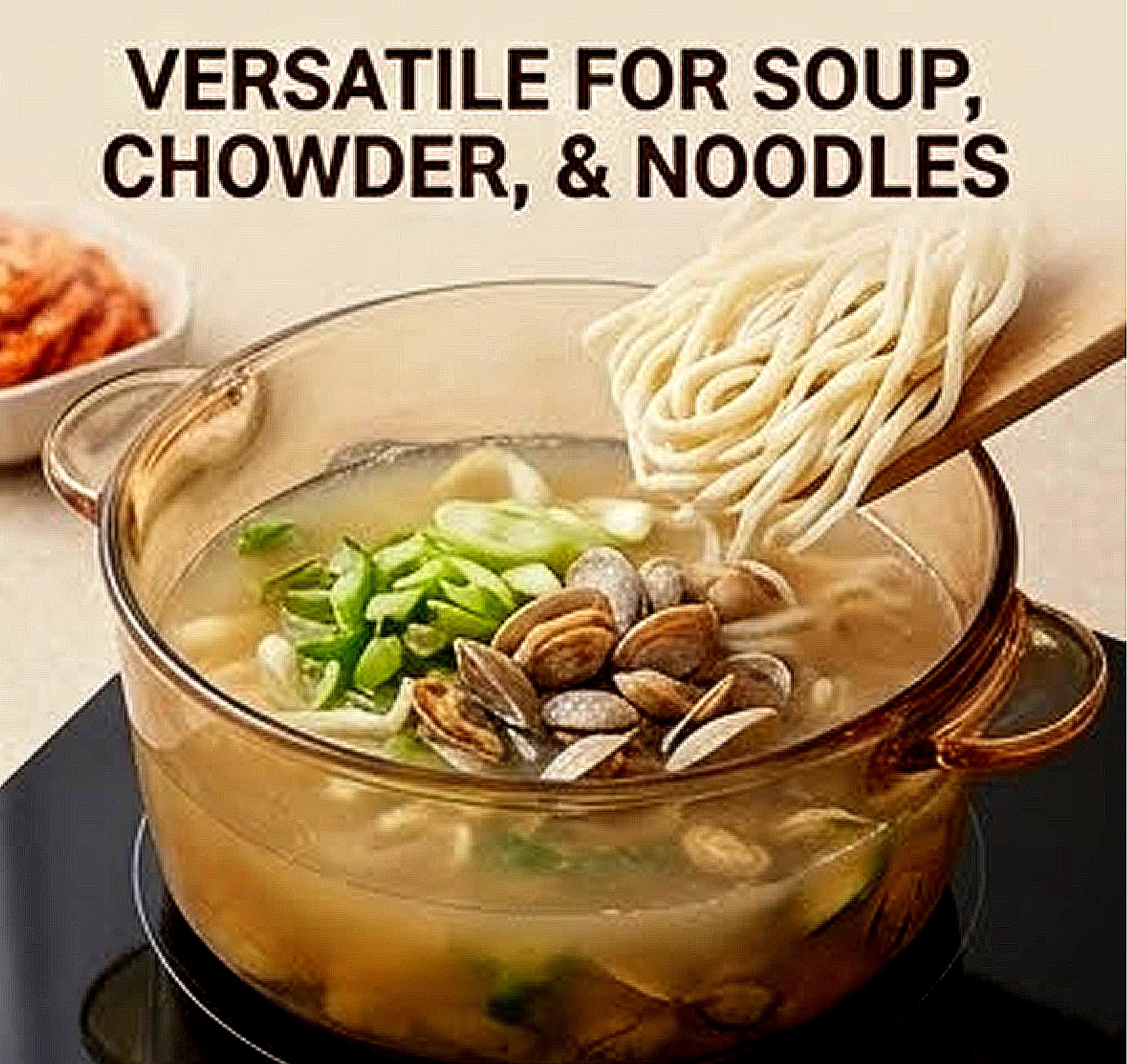 Minecook Deep Clam Broth Tablet, Instant Seafood Soup Stock, 25 Count (3.5oz/100g), 1 Pack