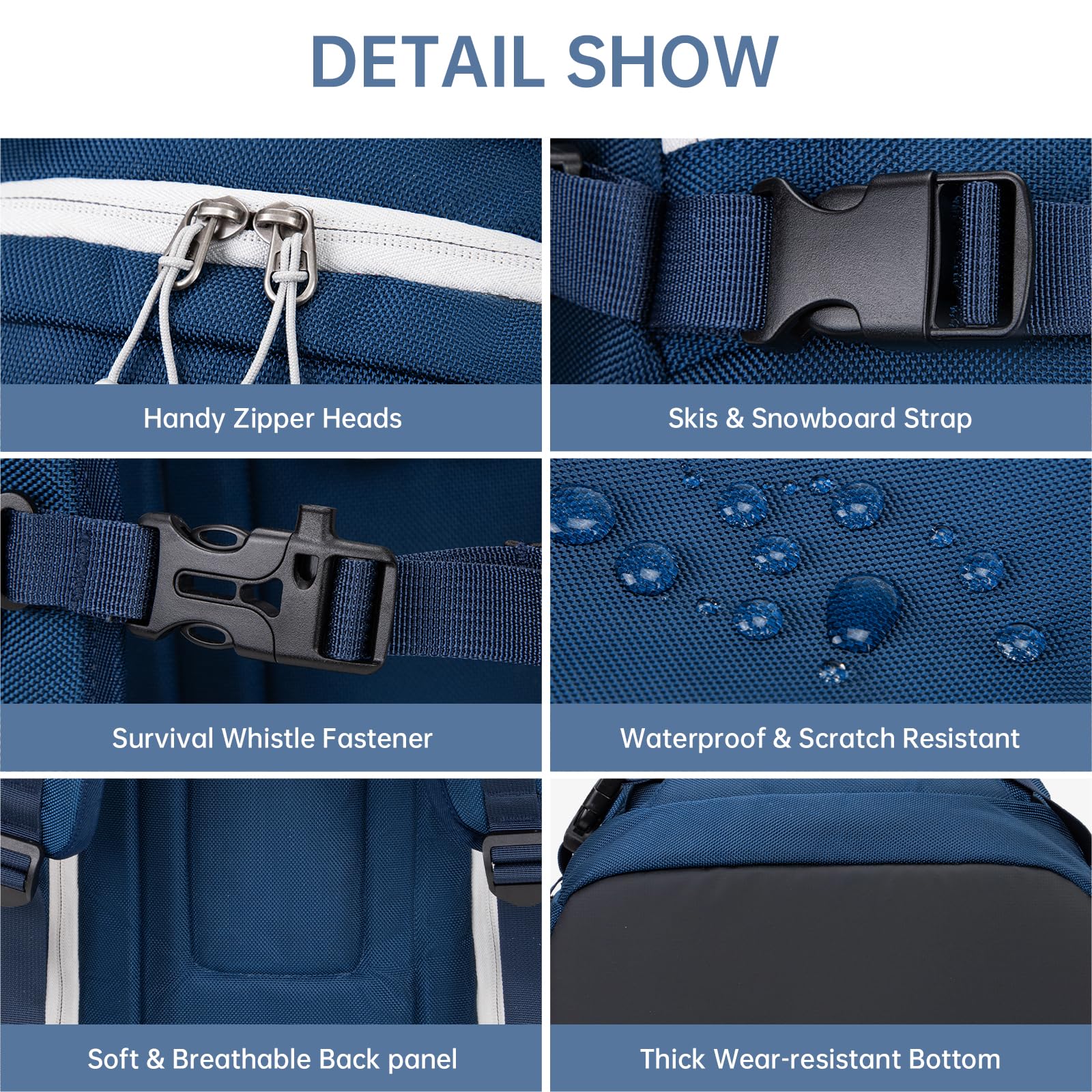 MIGGEEY Borsa per scarponi da sci con scomparto per casco e scomparto per stivali [50 l], zaino da sci con tasca per casco, borsa da sci con funzione di tracolla e spazio per accessori da sci