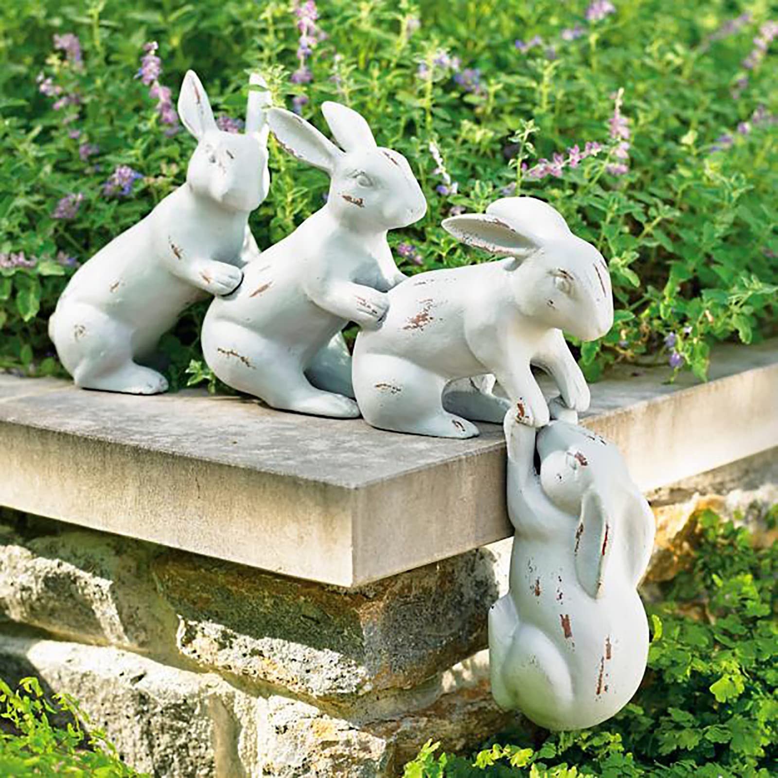 Buyaole Saved By A Hare Sculpture, Easter Bunny Decorations, For Home Garden Decoration Ornament