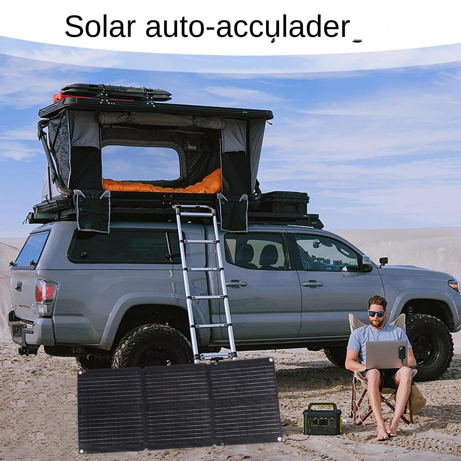 Cura Della Batteria Per Auto , Caricabatterie Per Auto | Caricabatterie Solare Batteria Generatore da 200W | 12-24V Automatico Pieghevole Impermeabile Flessibile Trattamento di