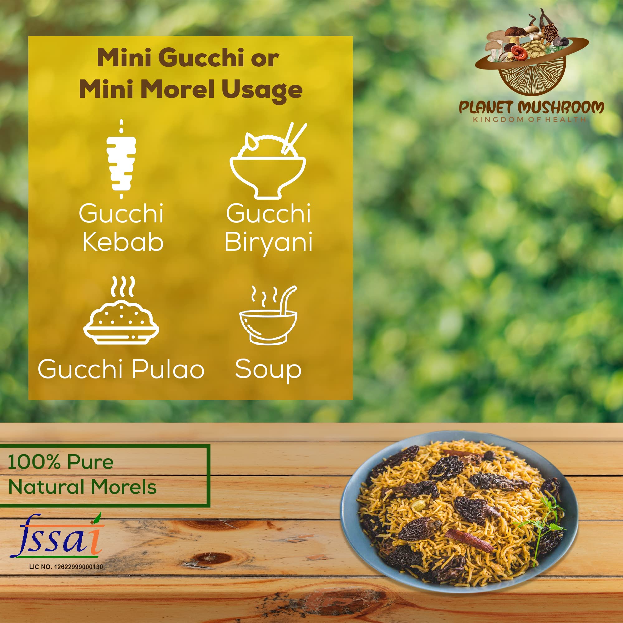 Mini Gucchi Mushroom (Box of 50 GMS) 2