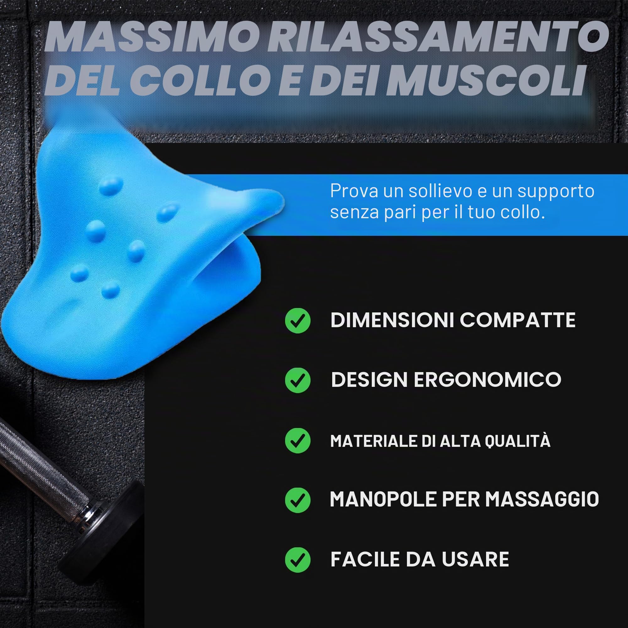 Trazione Cervicale Professionale per Dolore Cervicale e le Spalle | Cuscino e Supporto Cervicale - Cervicale Collo Rimedi per Collo Infiammato, Postura e Ufficio