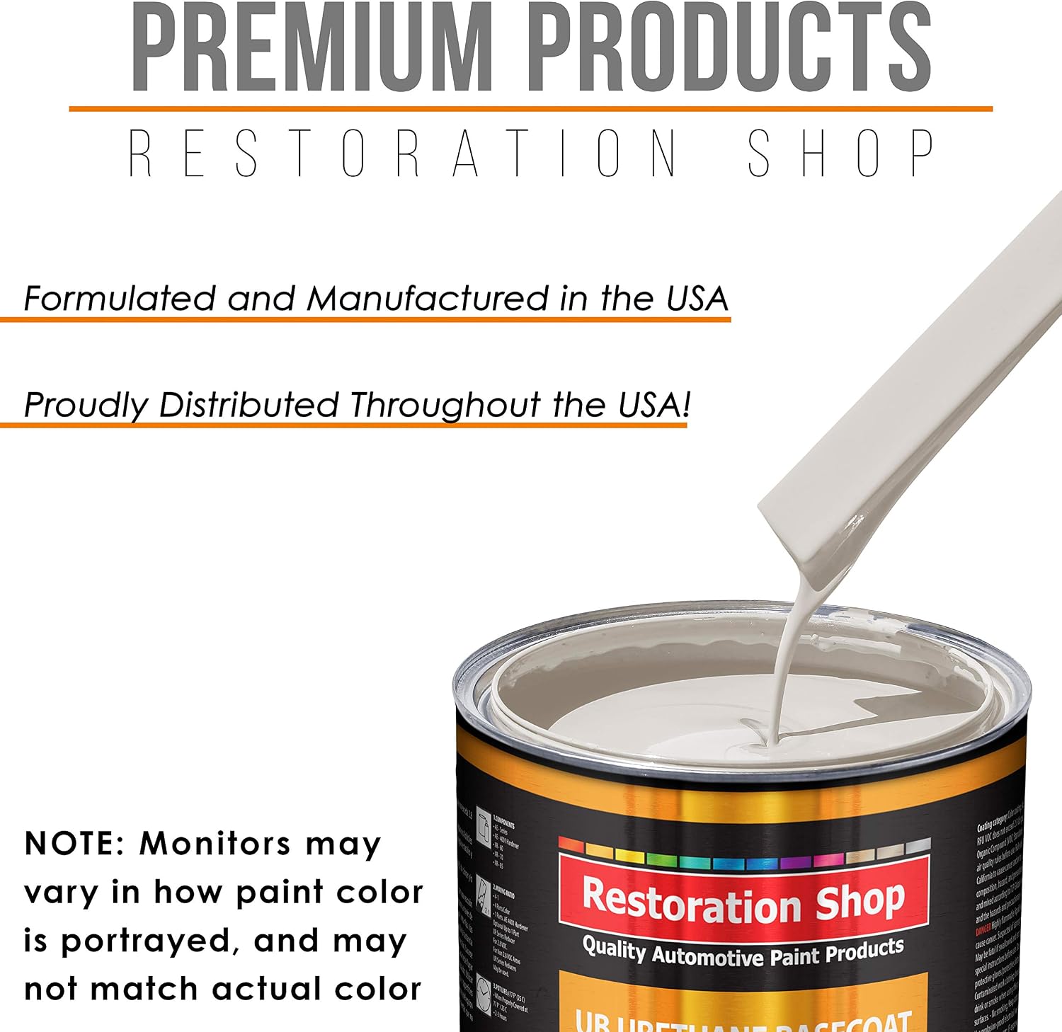 Restoration Shop - Oxford White Urethane Basecoat with Clearcoat Auto Paint - Complete Medium Gallon Paint Kit - Professional High Gloss Automotive, Car, Truck Refinish Coating
