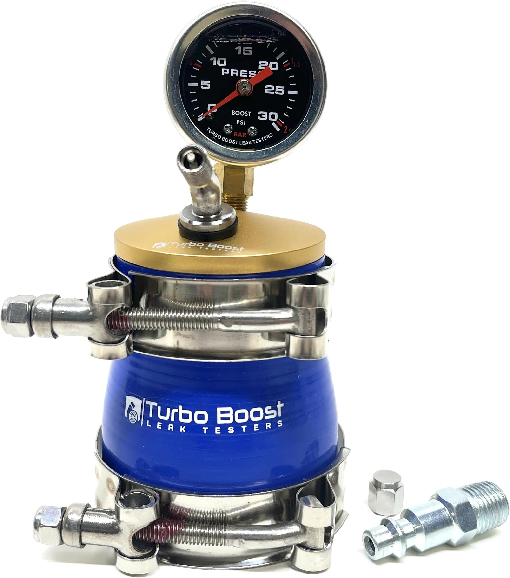 Turbo Boost Leak Testers 2.25" for 2.25" Turbo or Intake Pipe - Universal Tester Test Kit - Test Upto 30 PSI - Premium - 6061 Aluminum - Restore Power!