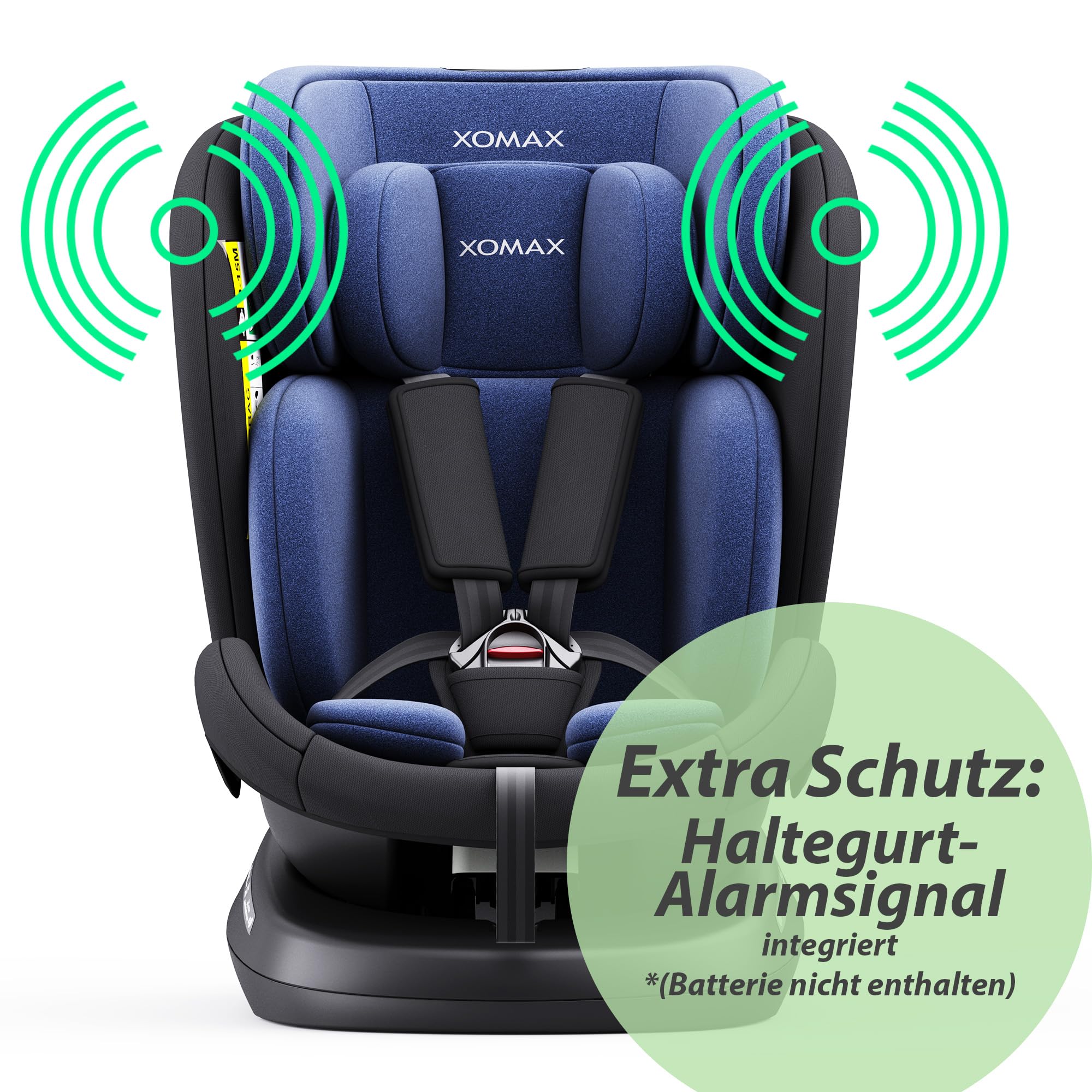 XOMAX 946i Asiento infantil giratorio 360° con ISOFIX, función reclinable I creciente I 0-36 kg, 0-12 años, grupo 0/1/2/3, arnés de 5 puntos y cinturón de 3 puntos, funda extraíble, lavable I ECE R129