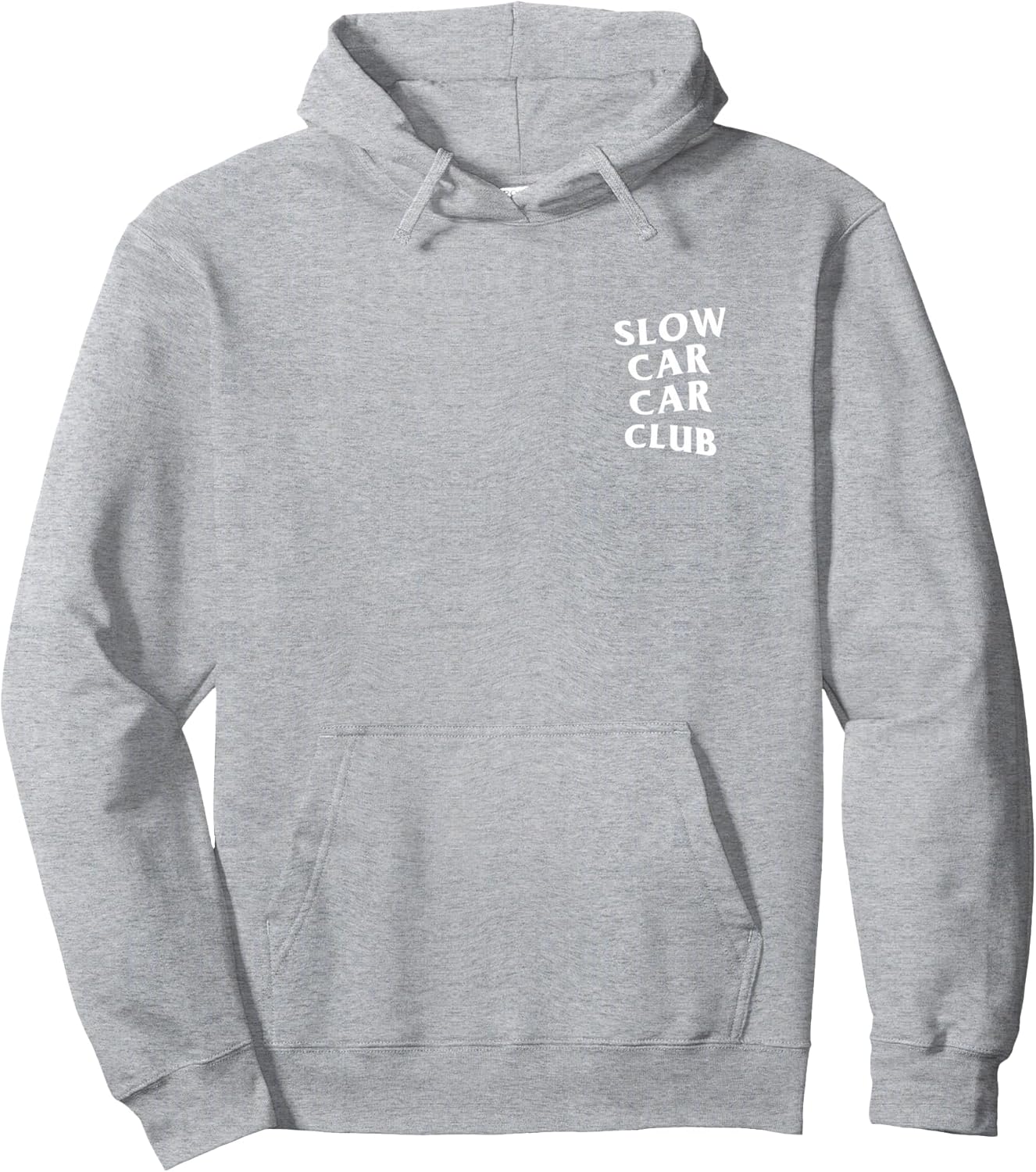 Slow Car Car Club White Logo (Front + Back) Pullover Hoodie