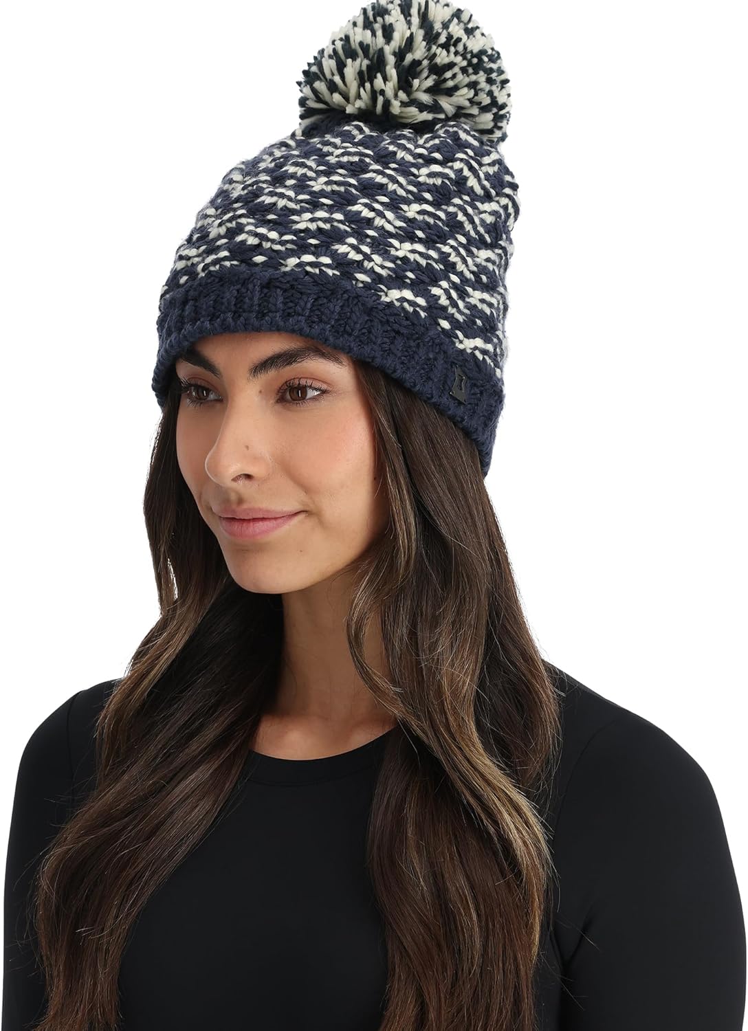 Spyder Women's Brrr Berry Lined Knit Pom Ski Beanie - Image 3