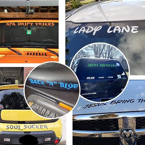 Miniatura 2 de Calcomanías y adhesivos personalizados, 42 pulgadas de largo, calcomanías prémium para ventanas y automóviles, crea diseños únicos con varios