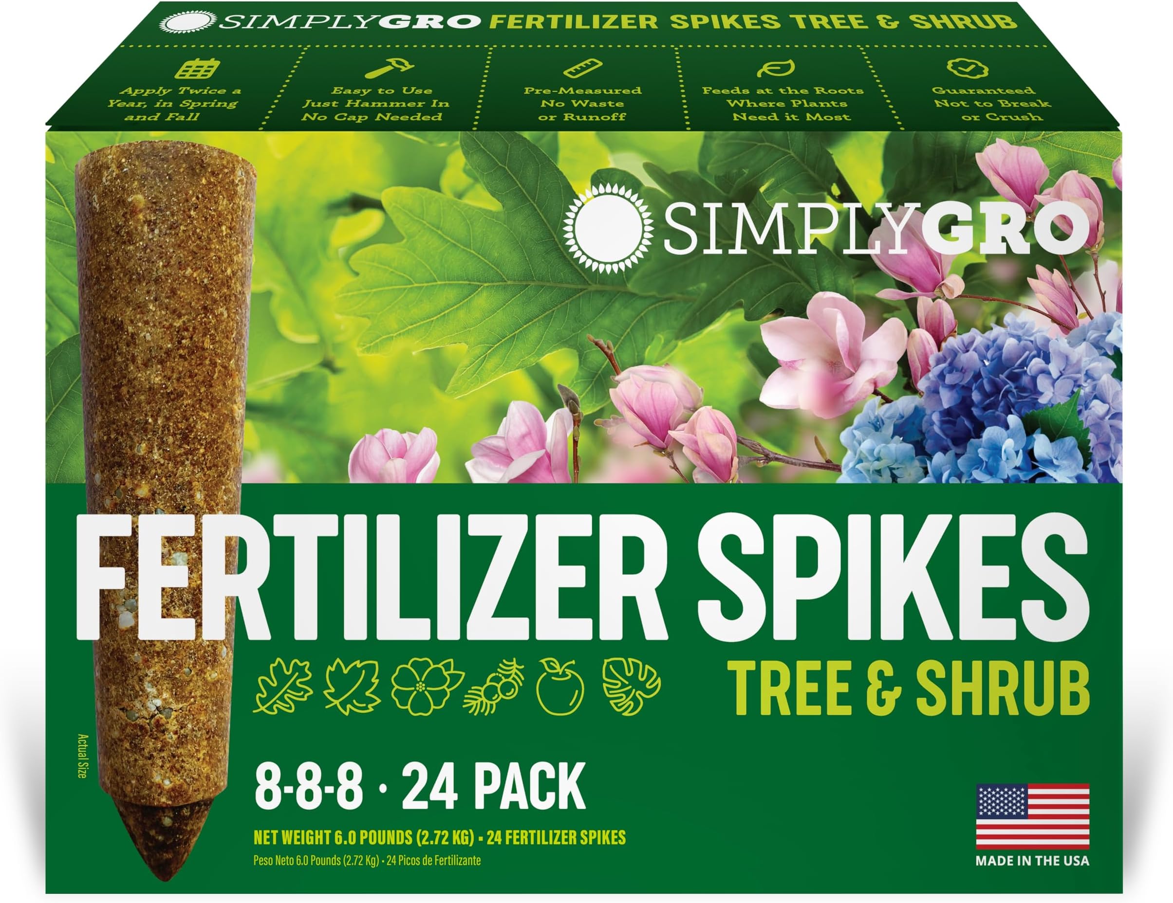Tree & Shrub Fertilizer Spikes (24 Spikes - 6.0 Lbs)