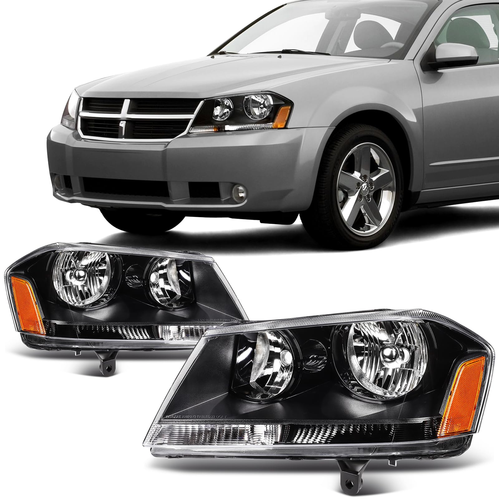 SCITOO Headlight Assembly Fit 2014-2021 For Toyota 4Runner Black Housing Amber Reflector Pair Headlights 81170-35571 — view 79