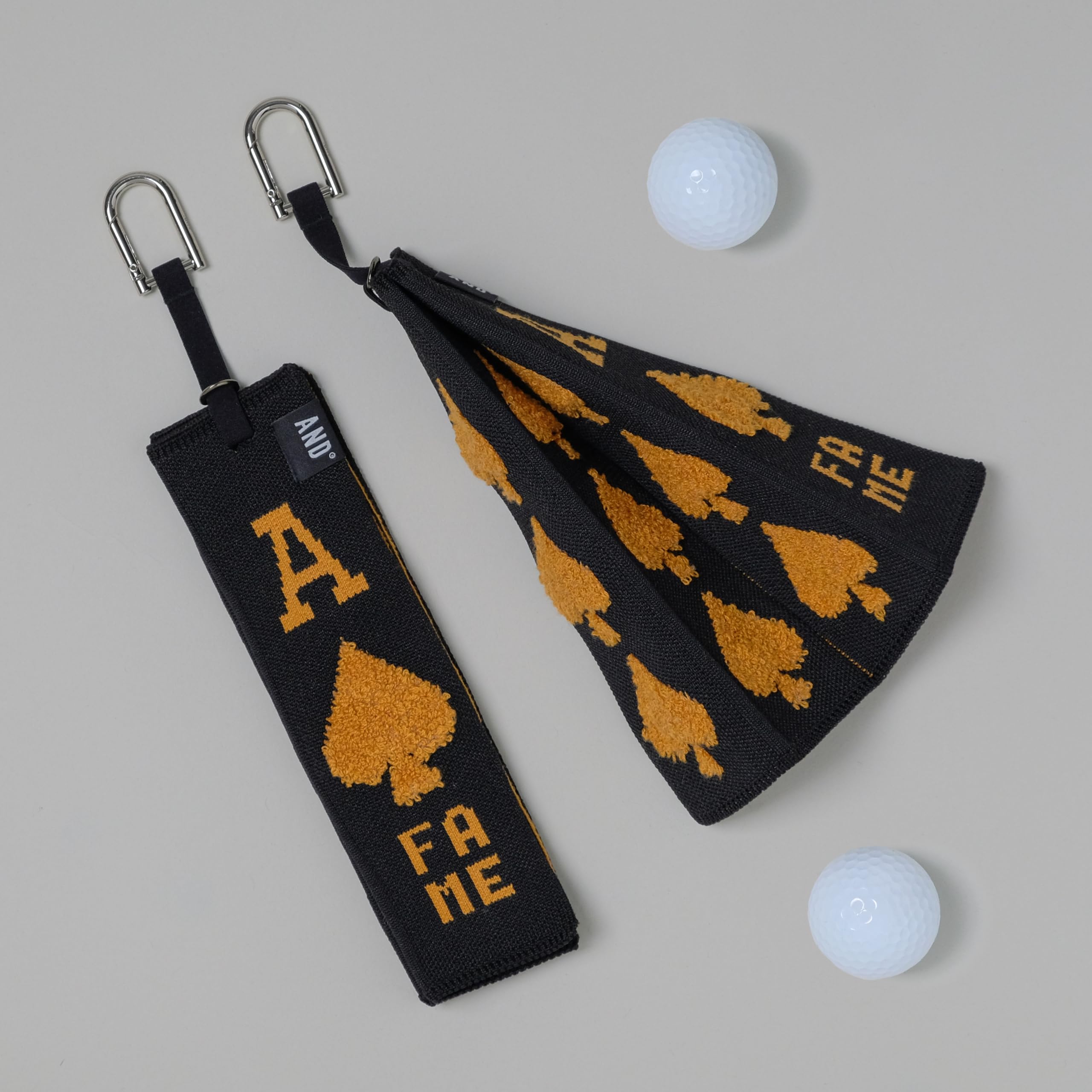 Divertida toalla de golf, I Use This Towel to Wash My Balls, regalos de golf, accesorios de golf, toallas de golf bordadas para bolsas de golf con clip, colorida (dorado espada)