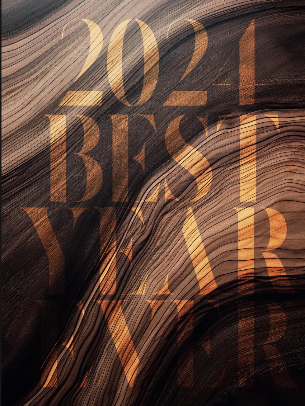 Livre de table haut de gamme 2024 Year of Promise aux accents de bois naturel