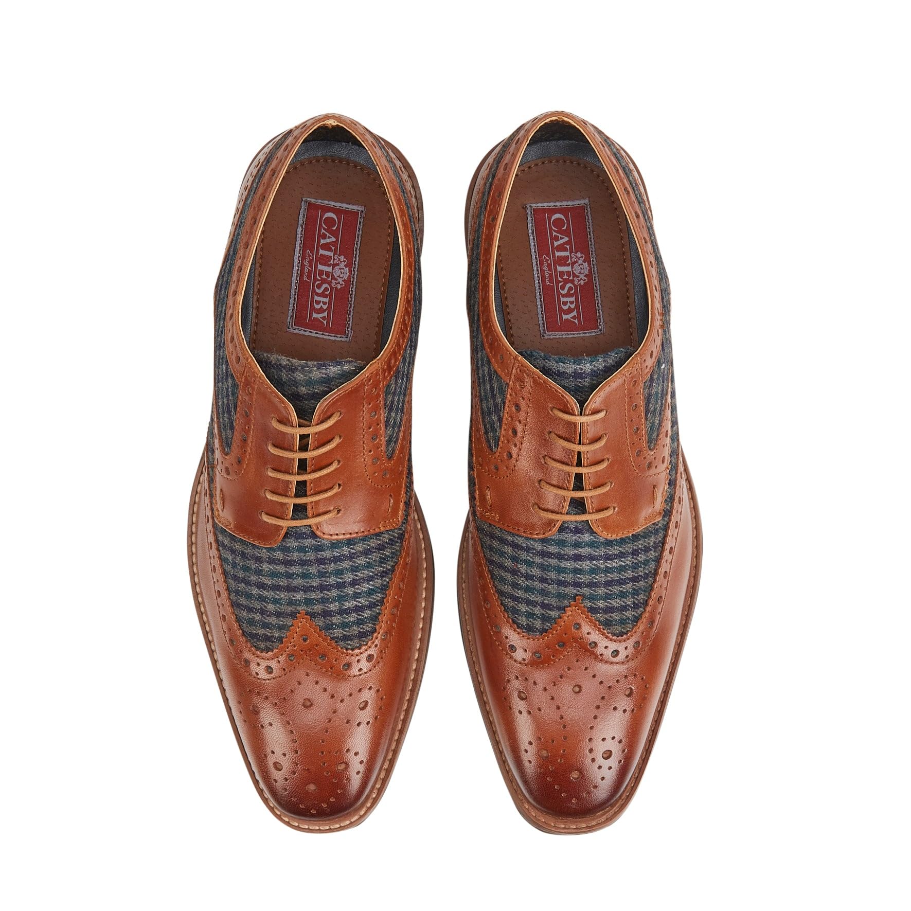 Catesby Spey Premium-Leder-Herrenschuhe, Brogues, leicht, bequem, gepolstert, Hochzeit, formelle Schuhe für Herren