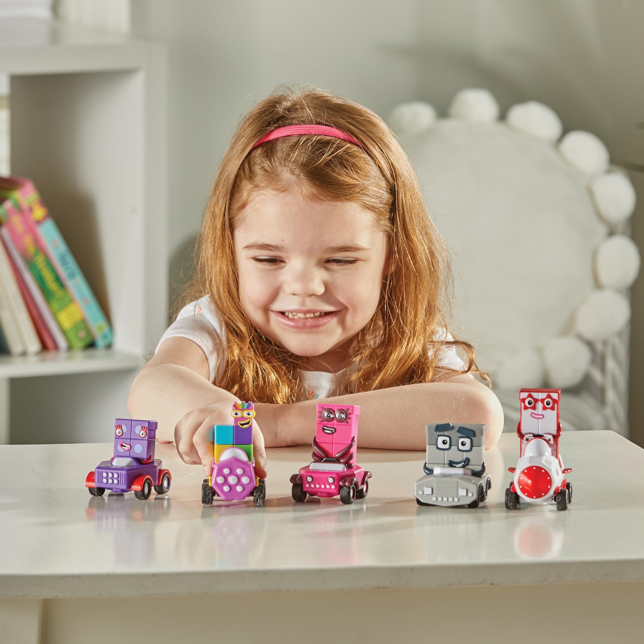 Learning Resources Vehículos Mini Numberblocks del Seis al Diez, a Partir de 3 años, para Aprender números y Formas