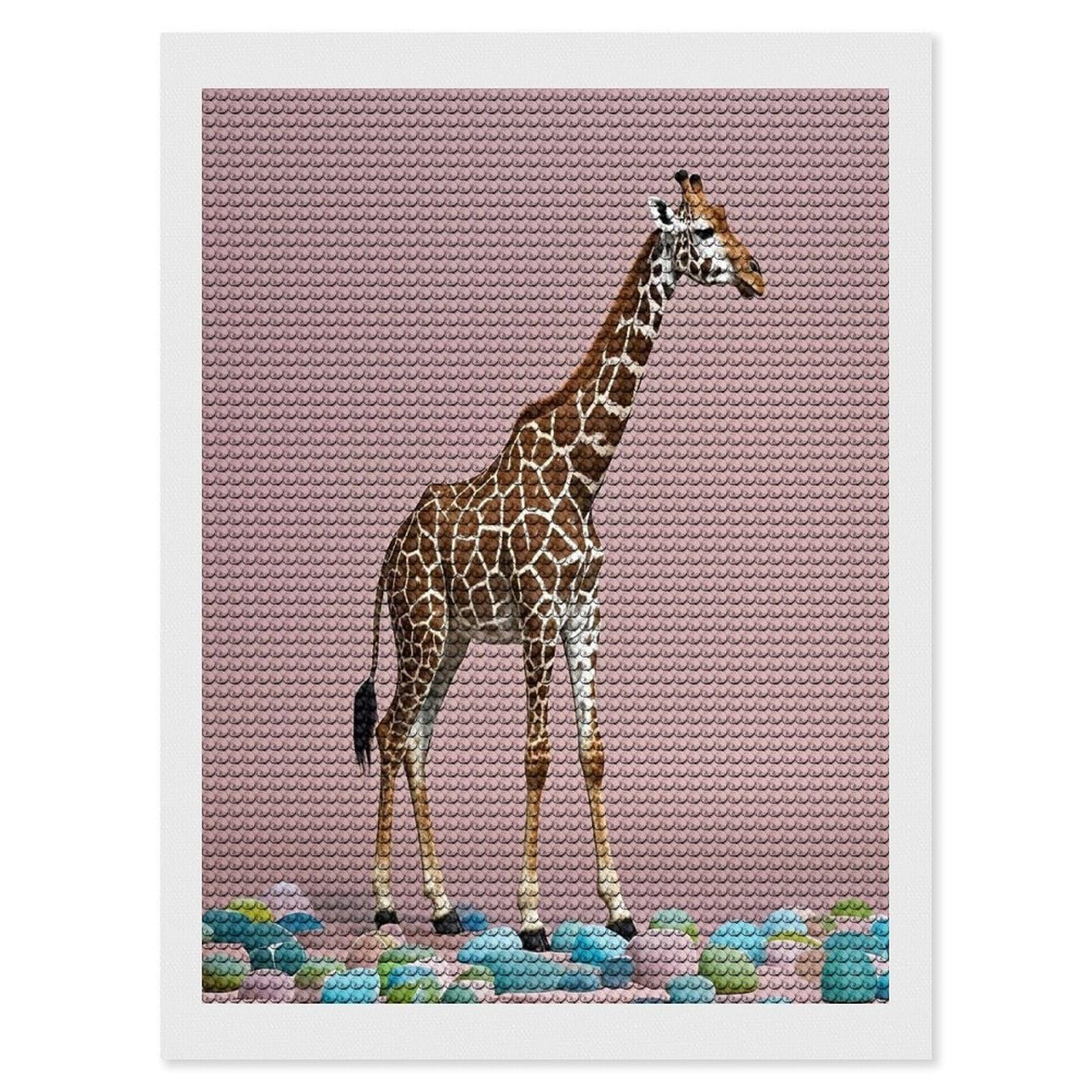 FekiLoot Cherry Giraffe Diamond Painting Kits for Adults Round Paint with Diamonds Pictures Gem Art Painting Kits Personalized Diamond Art Full Drill for Beginners Home Wall Decor