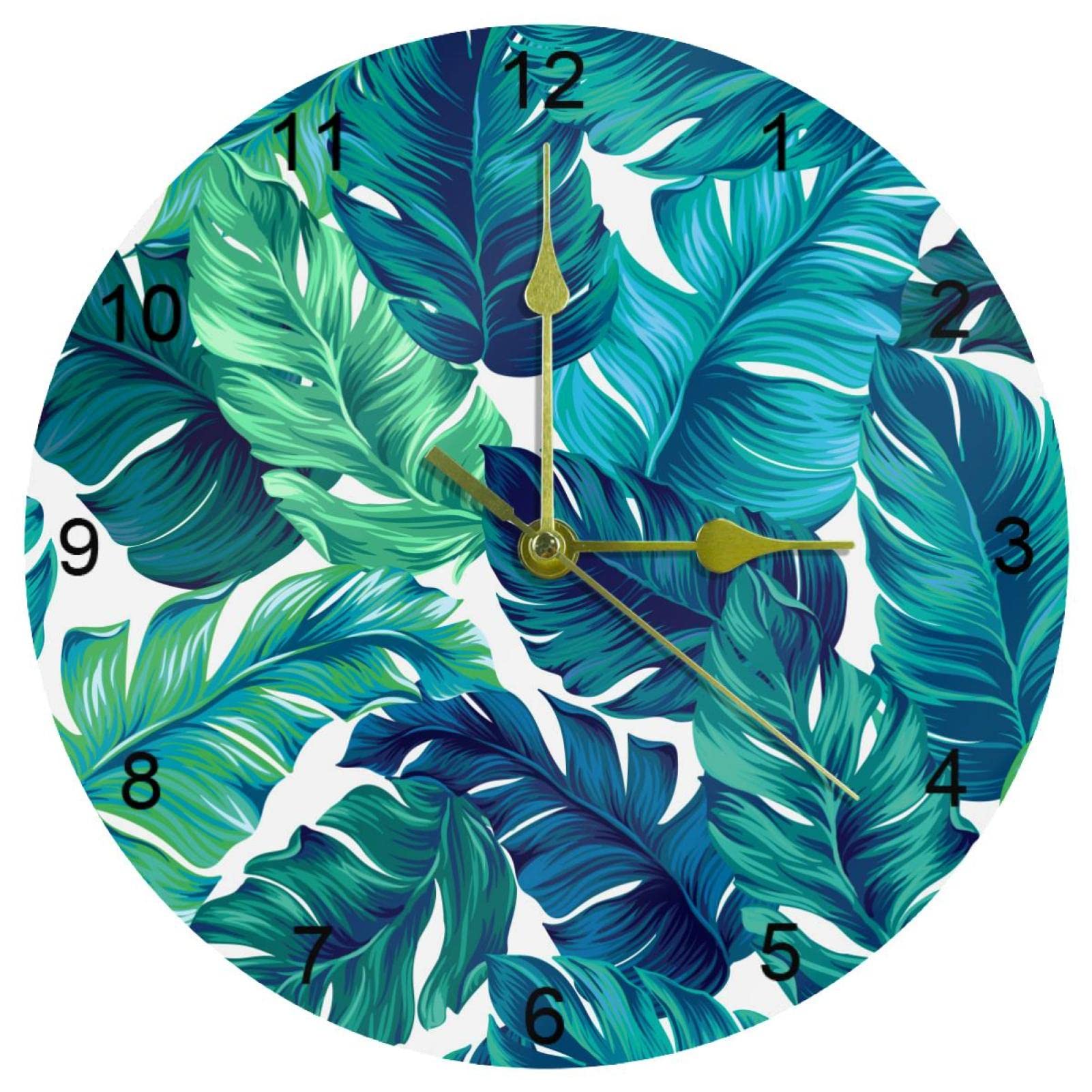 Horloge murale silencieuse sans tic-tac avec grands chiffres arabes pour cuisine