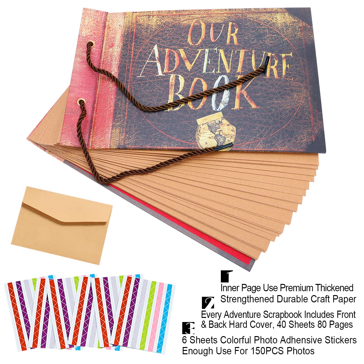 Amazon.co.jp: フォトアルバム スクラップブック Our Adventure Book