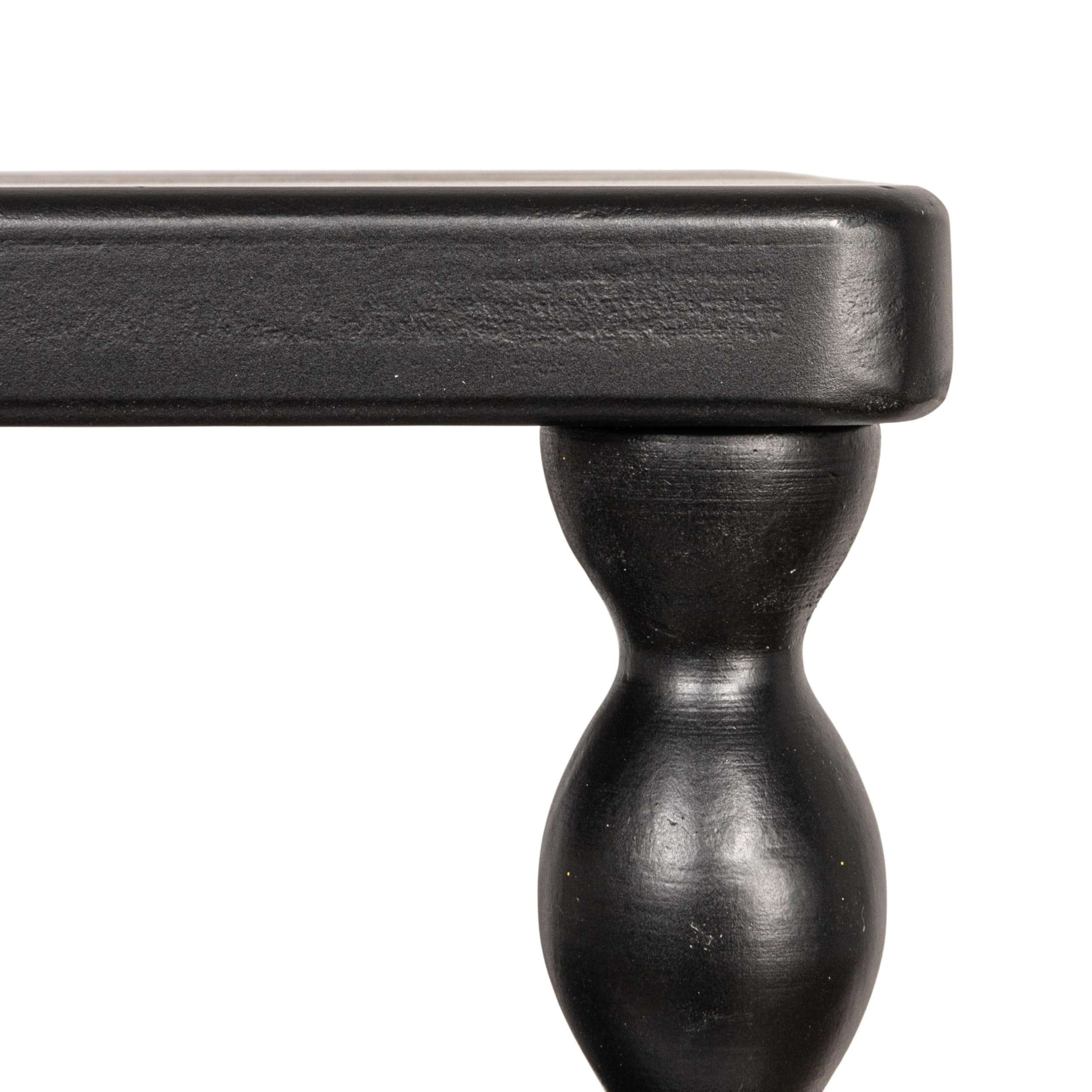 Creative Co-Op Bobbin Leg Rectangle Wood Accent Table, Black