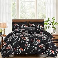 Vista 18 de WONGS BEDDING - Juego de edredón botánico reversible de 7 piezas, cama en una bolsa, de microfibra suave, tamaño full, hojas verdes