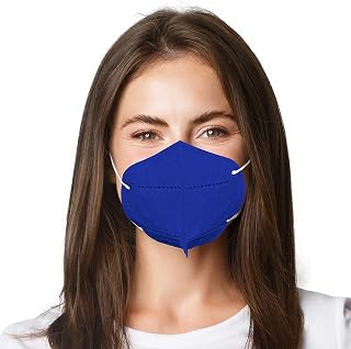 5 Layer Protection Breathable Face Mask Made in USA Comfortable Elastic Ear Loop Bandanna Replacement for Personal Care (20 pcs, Navy Blue)