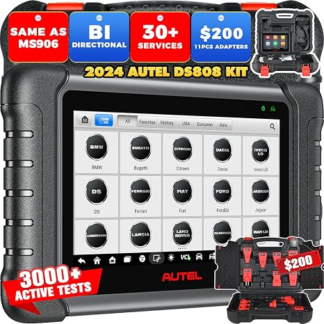Autel Scanner MaxiDAS DS808K with All 11PCS Adapters[$200], 2023 Upgraded of MaxiSys MS906 DS808 DS708 MP808, Bidirectional Diagnostic Scan Tool, ECU Coding, 31+Services, OE All Systems, FCA AutoAuth: Buy Online at Best Price in UAE