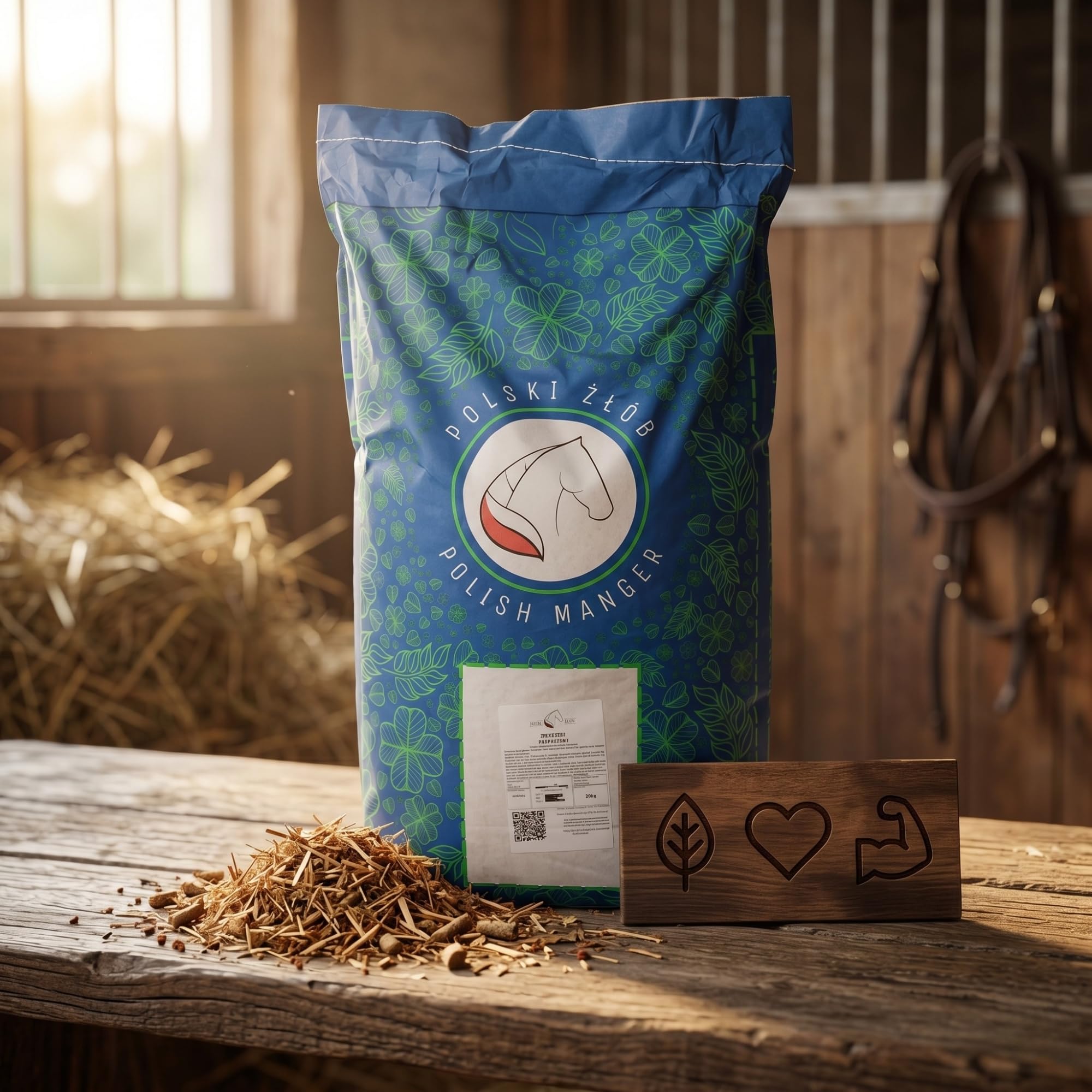 Pferdefutter Heuhäcksel Straw 15 KG – Luzernefreies Strukturfutter mit Apfeltrester & Leinkuchen – Premium Raufutter für Pferde, rohfaserreich & zuckerarm