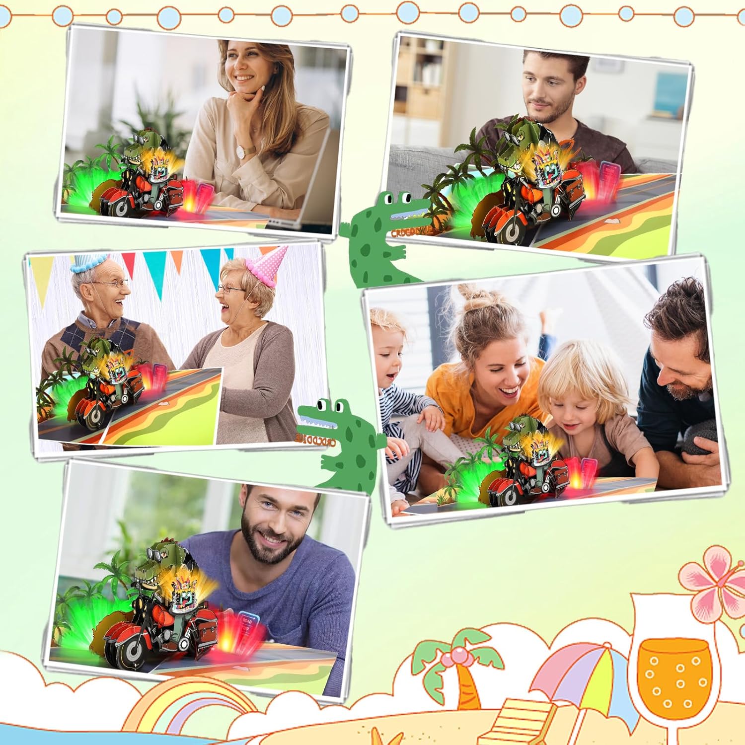 Musical Birthday Cards for Boys, Funny Birthday Cards, Pop Up Birthday Cards, Blowable LED Candle Light Birthday Cards for Boys,Men, Sons, Grandsons - Image 5