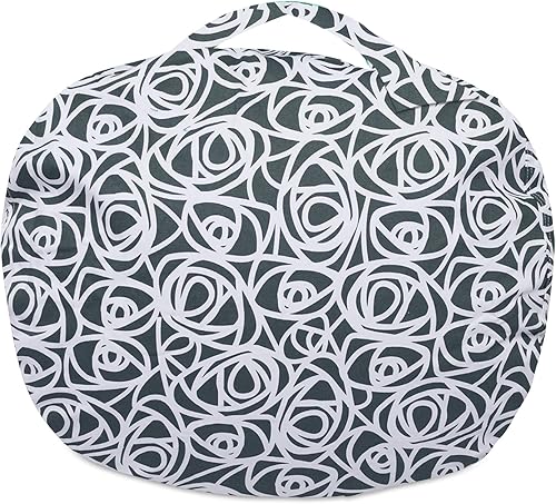 Miniatura 107 de Posh Creations Stuffable - Funda para silla de puf de almacenamiento de animales de peluche para niños, organizador de juguetes para niños, grande