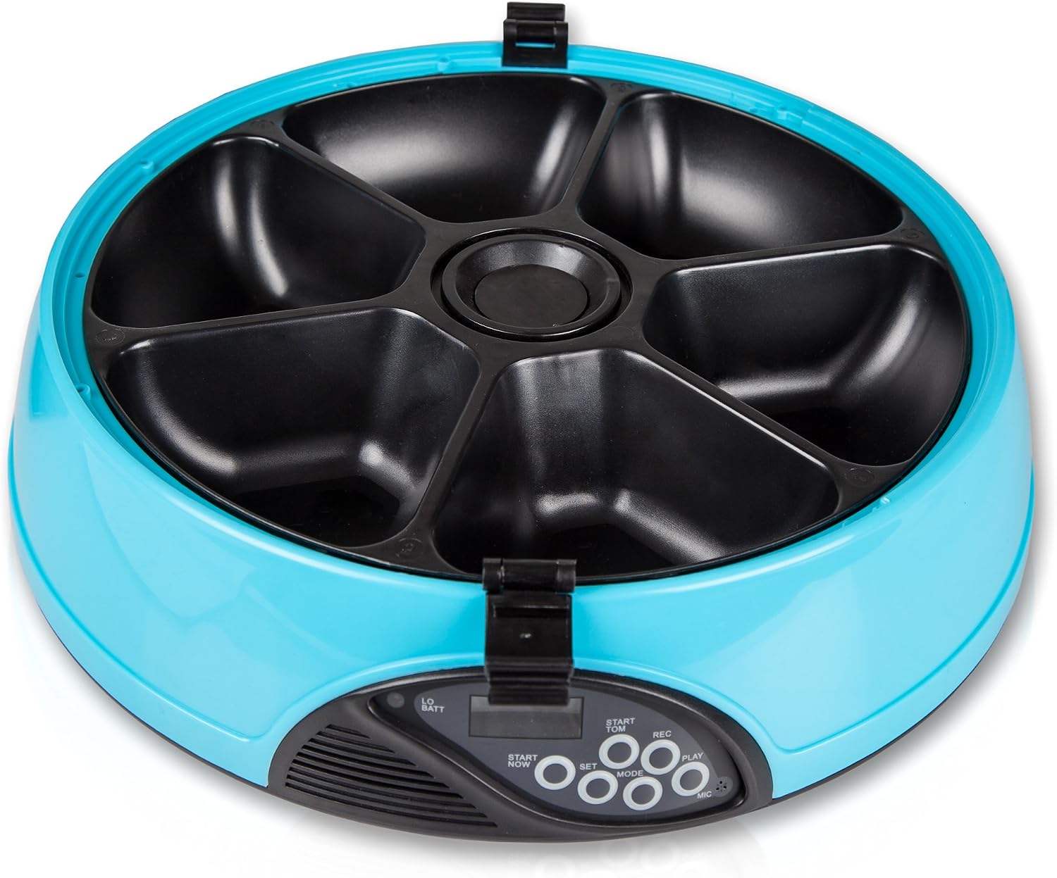 Home Intuition 6 Meal Automatic Pet Feeder with Programmable Timer, Light Blue