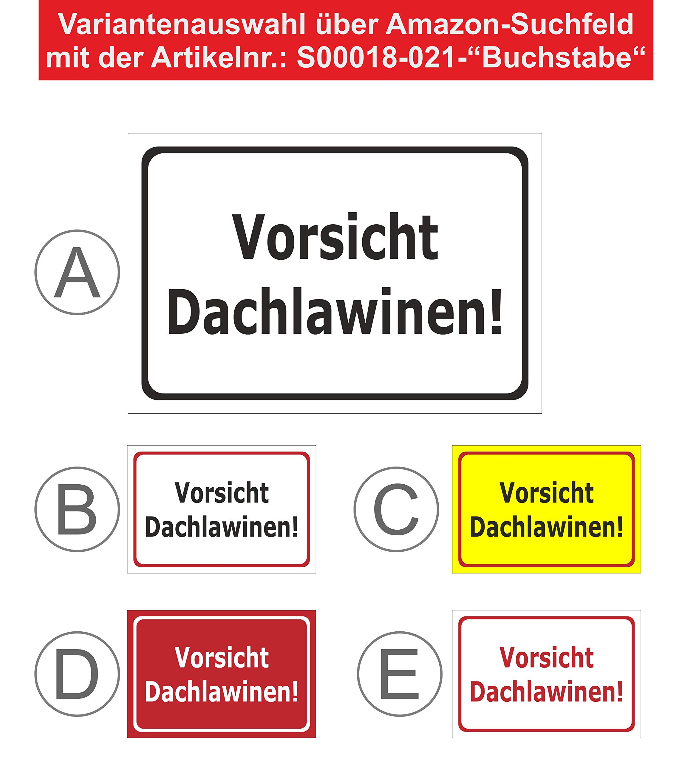 Aufkleber Vorsicht Dachlawinen 15x10cm – Wetterfest, Selbstklebend, Für Hauswand & Garagentor