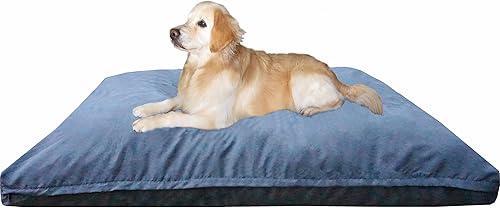 Almohada ortopédica prémium con espuma viscoelástica para cama de perro, con revestimiento interior impermeable y cubierta externa de microgamuza