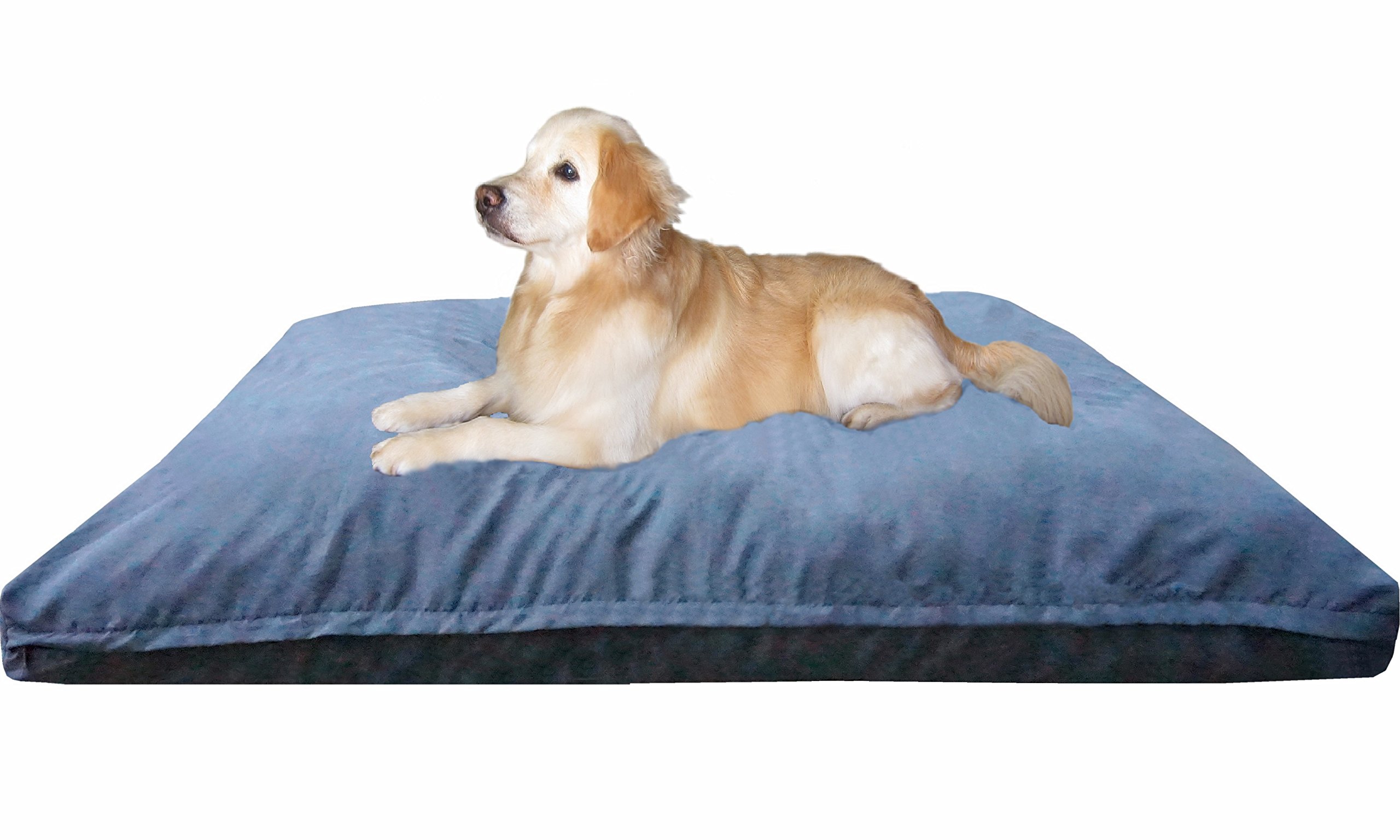 Dogbed4less XXL Orthopedic Extreme Comfort Memory Foam Dog Beds for Large Dog, Waterproof Internal Case and Machine Washable External Cover, 55X37 Pet Pillow, Grey