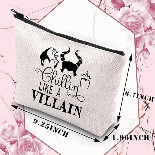 Miniatura 2 de BDPWSS Malvado Females Regalo Villano Amante Bolsa de maquillaje Chillin' Like a Villain Gift Evil Group Gift Bad Witches Cosmetic Bag,