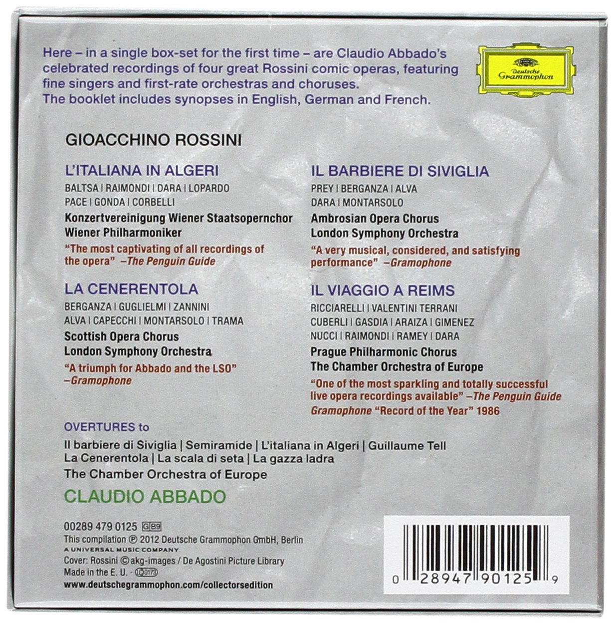 Barbiere/Cenerentola/Italiana/Reims