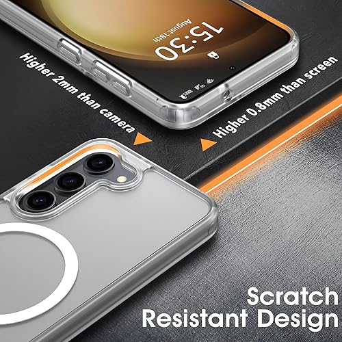 Vista 127 de Oterkin Funda transparente para Samsung Galaxy S24 Ultra, [20 veces antiamarilleamiento] S24 Ultra con 4 bolsas de aire integradas, protección