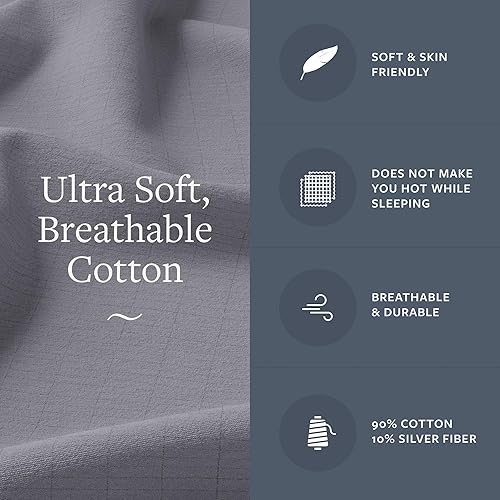 Miniatura 5 de GroundLuxe Funda de almohada orgánica a tierra en gris - King Size Gris,Gris claro,Beige,https://www.amazon.com/dp/undefined