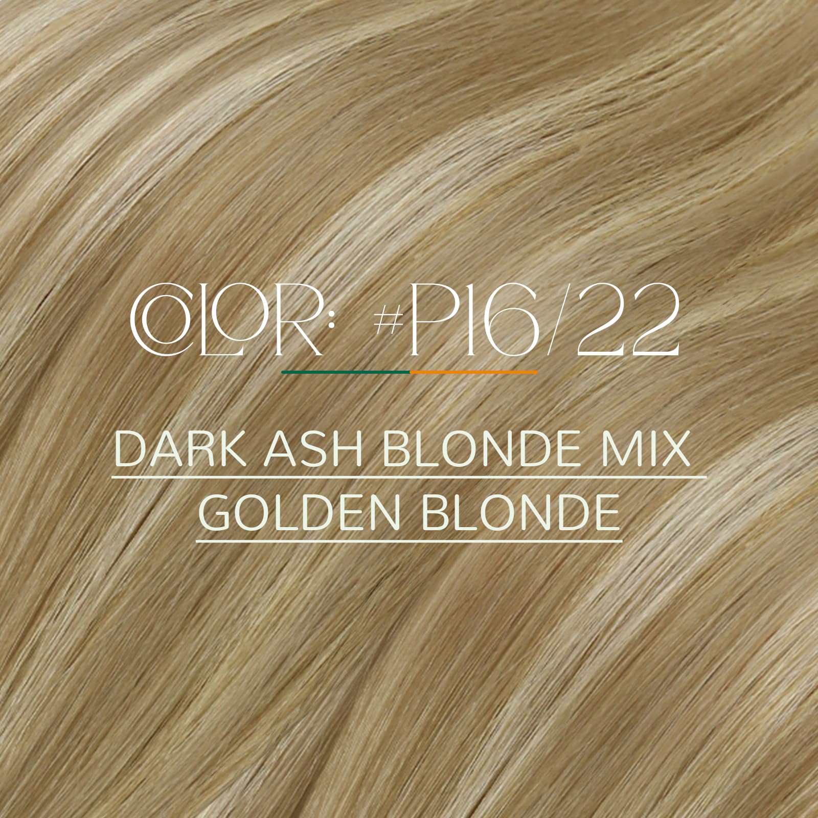 Easyouth U Tip Human Hair Extensions Blonde Highlight U Tip Hair Extensions Human Hair Light Blonde with Golden Nail Tip Hair Extensions Add Length and Volume 50g/50s #16/22 22 Inch - Image 2
