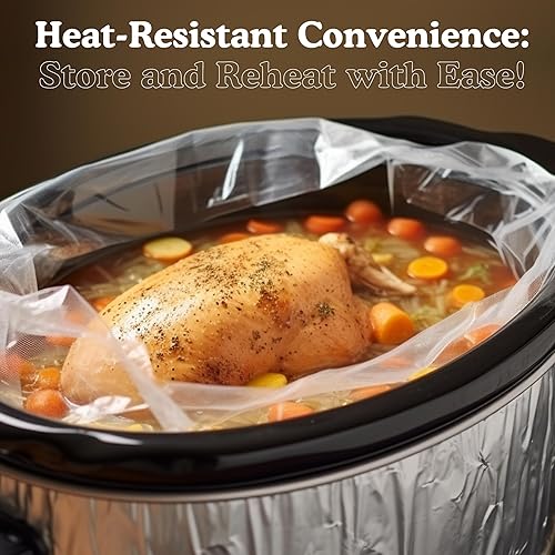 Miniatura 5 de Regency Wraps Revestimientos antiadherentes de ahorro de olla de cocción lenta para una fácil limpieza, almacenamiento y recalentamiento de