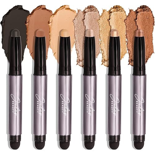 Julep Eyeshadow 101 Crème-to-Powder Eyeshadow Stick Palette-Style Creme-to-Powder 6 Piece Gift Set - Daylight