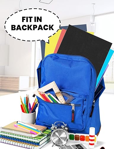 Miniatura 4 de SUNEE Carpetas con bolsillos (paquete de 125, negras), carpetas de 2 bolsillos para papel tamaño carta, carpeta de archivos de papel para escuela,