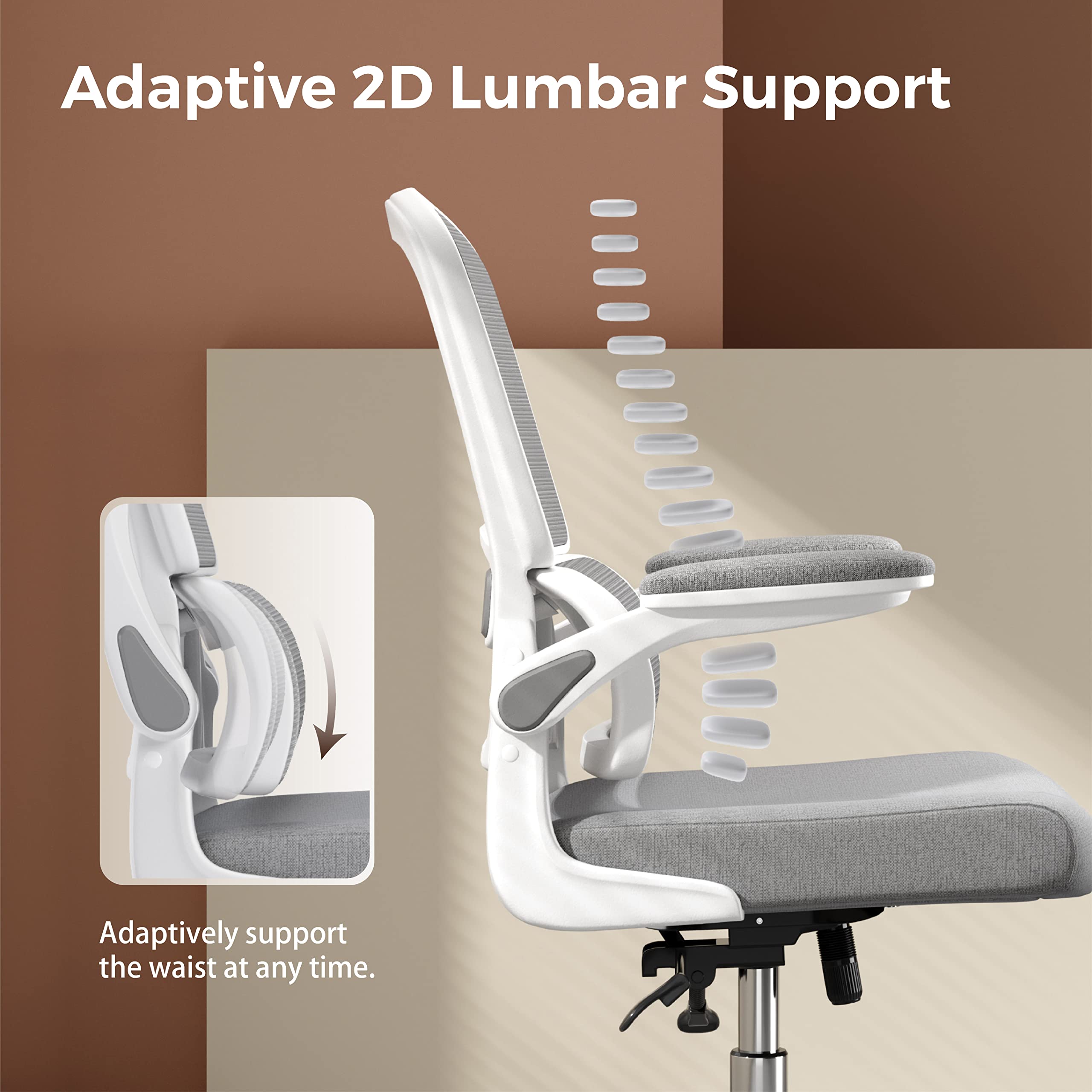 Logicfox Ergonomic Office Chair, Comfortable Office Chair with Flipup