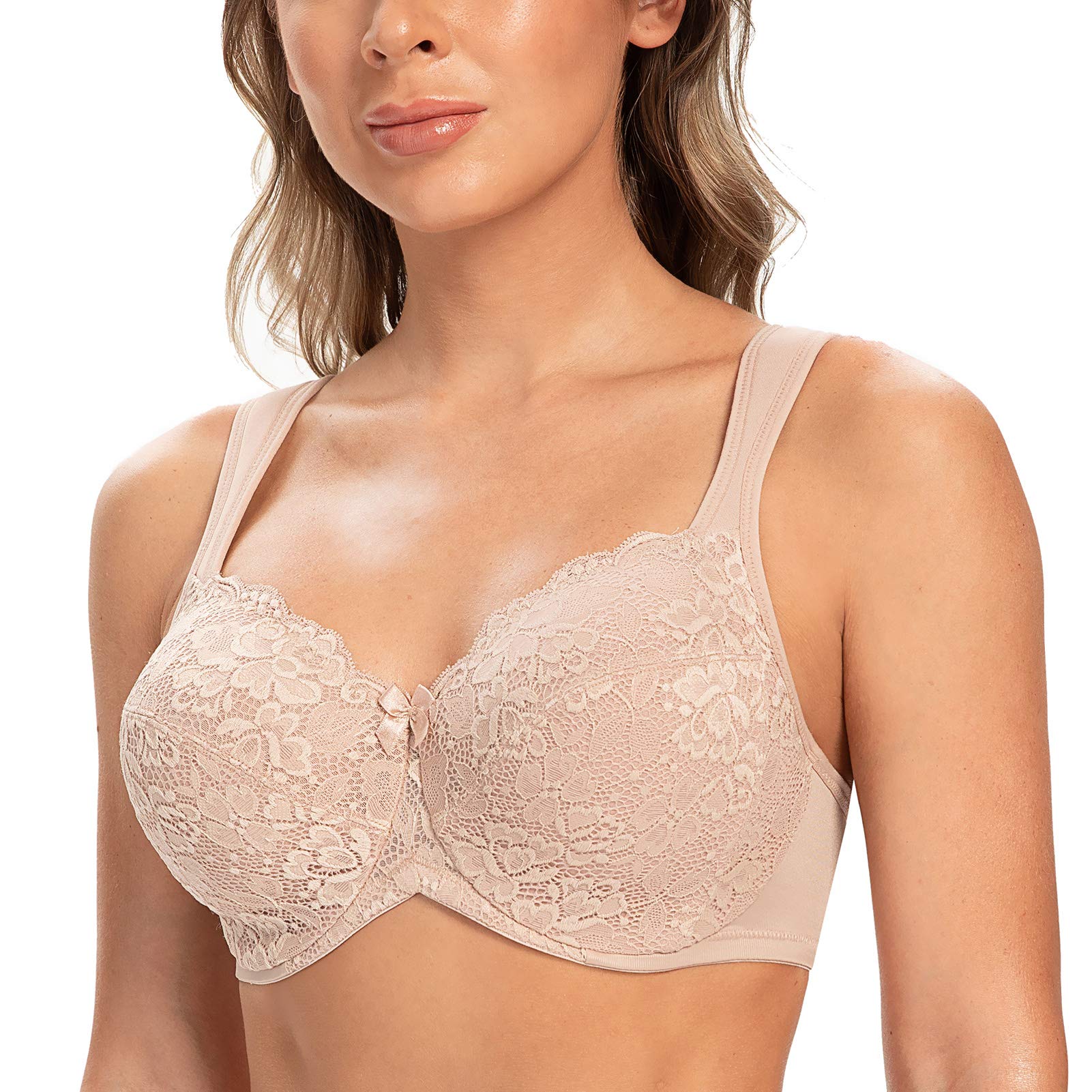 Donna Reggiseni Taglie Forti con Ferretto Minimizer Riducente Spalline Imbottite