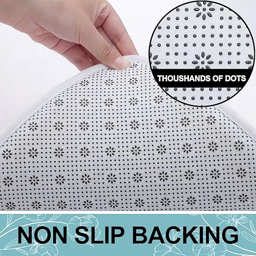 Miniatura 6 de Smiry - Tapete de baño de espuma viscoelástica, supersuave, absorbente, antideslizante, alfombra para el suelo del baño, 32 x 20 pulgadas, color