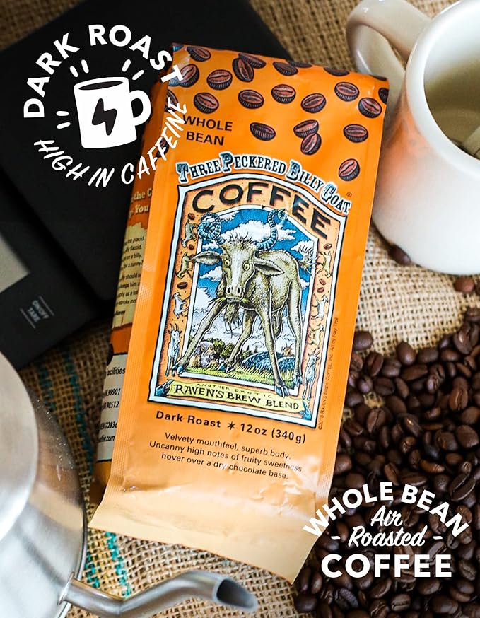 Café en Grano Tostado Oscuro Raven's Brew 12oz miniatura 2