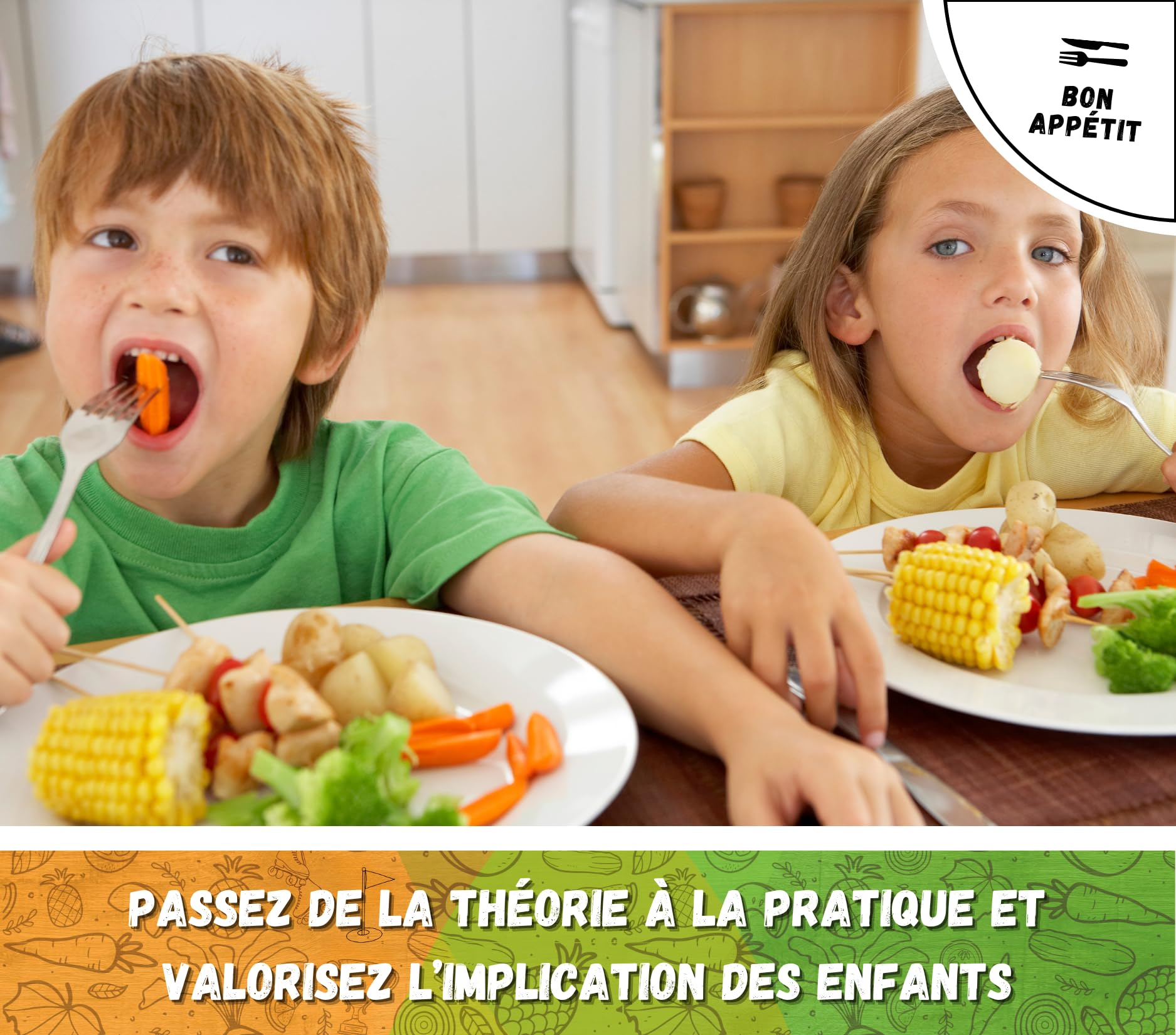 La Cantine des Champions - Jouer et Bien Manger - Jeu éducatif magnétique pour Enfants - Alimentation équilibrée, Organisation des Repas & activité Physique - Maison, école, collectivités - Dès 3 Ans