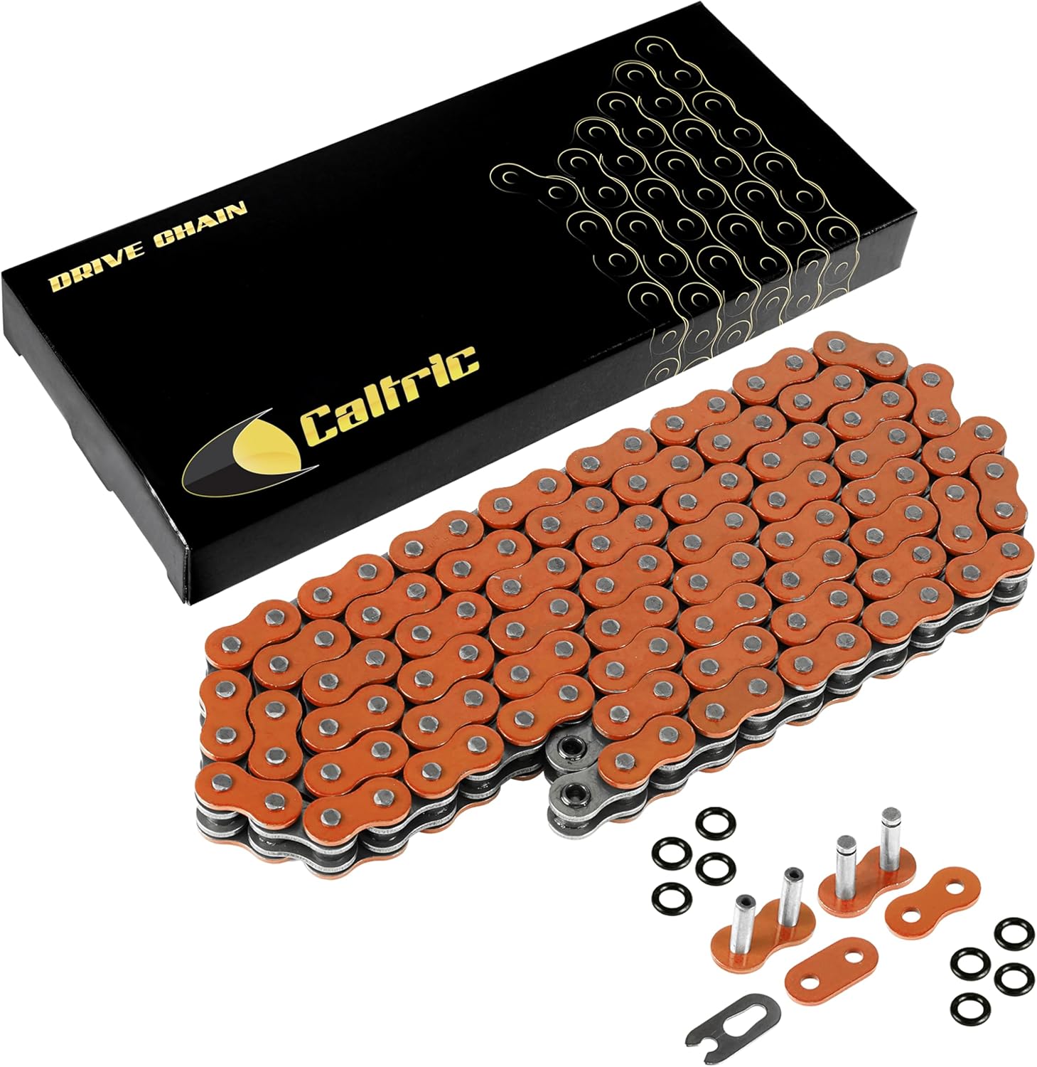 Caltric O-Ring Orange Drive Chain Compatible with Ktm 250 Sx 250Sx 250-Sx 1998-2001