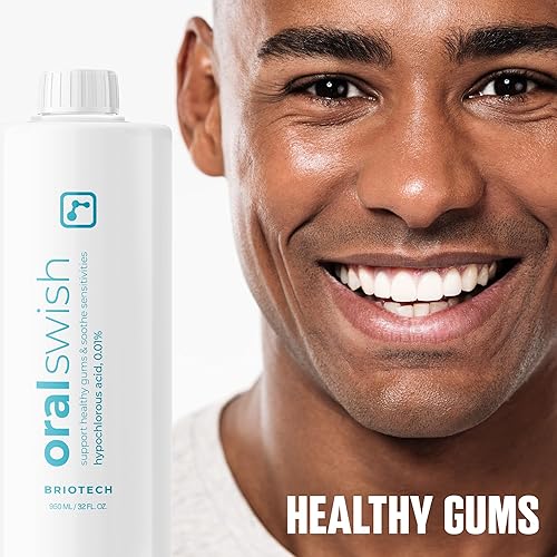 Miniatura 7 de BrioCare Oral Swish, Cuidado bucal natural y vegano, enjuague bucal de higiene suave, combate el mal aliento, placa y causa de enfermedad de las