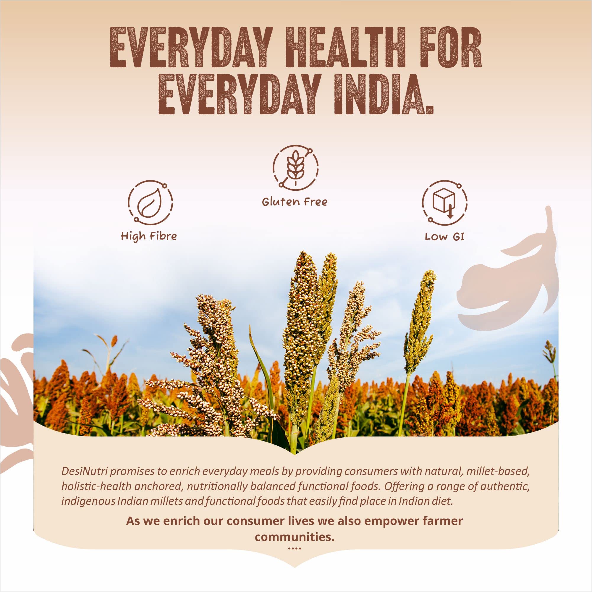 Desi Nutri Brown Top Millet Grains | Millets | Natural Grains | Andu Korralu | Korale | Choti Kangni | Brown Top Millet - 500 gms, Pack of 1