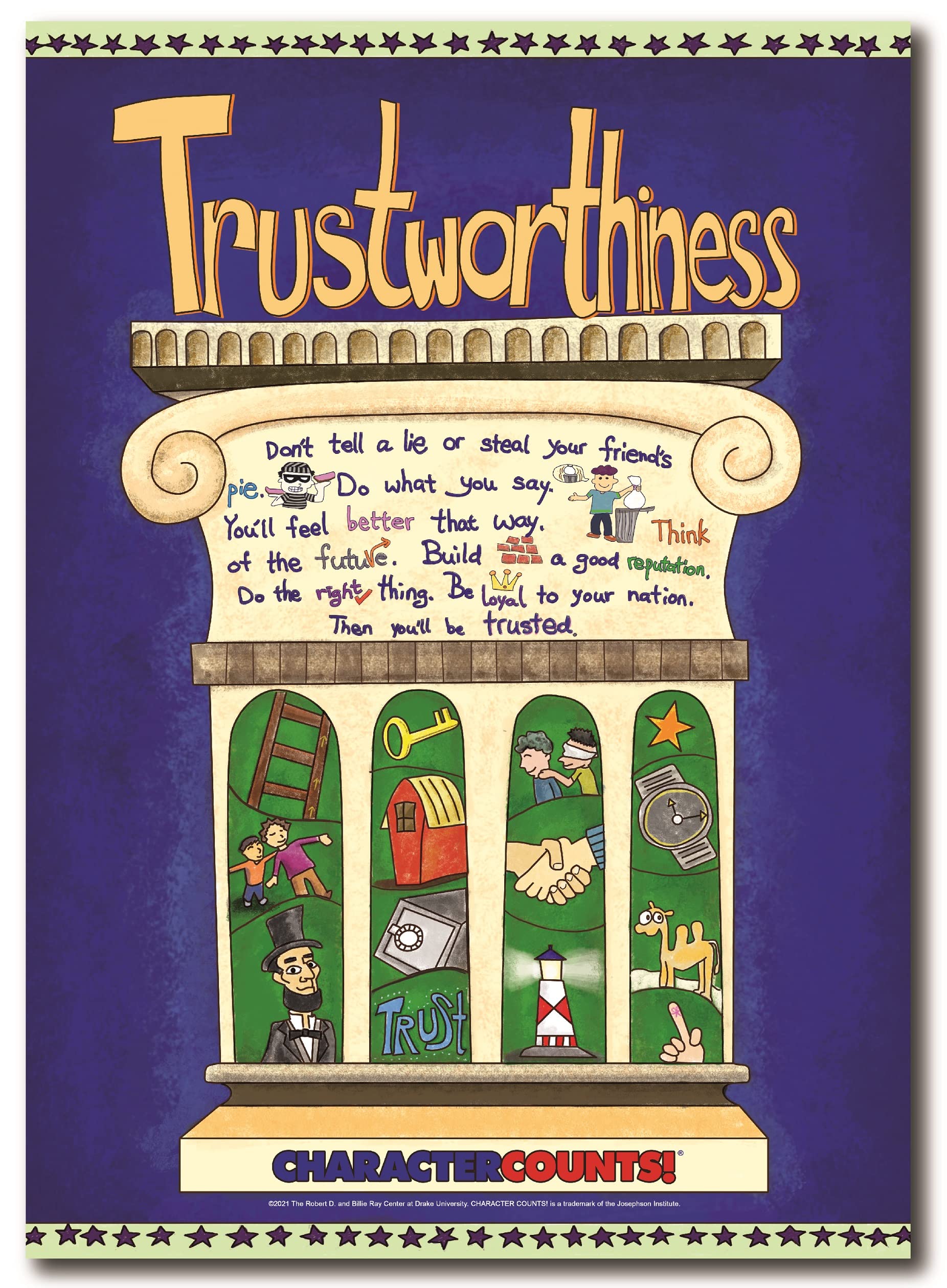 CHARACTER COUNTS! Six Pillars Vibrant Posters (3 Sets of 6) - Image 2