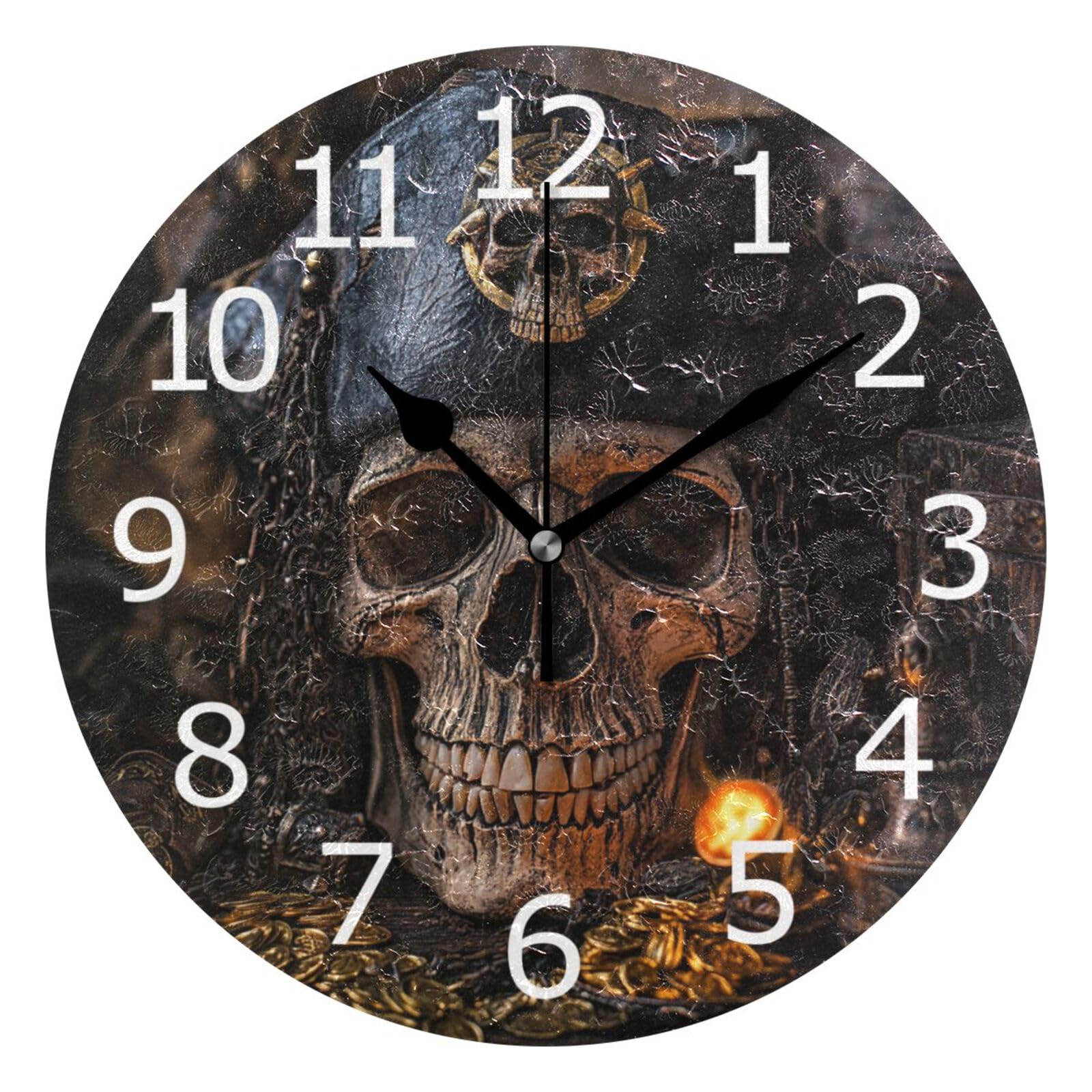 Horloge murale plastique silencieuse pour chambre sans bruit de tic-tac